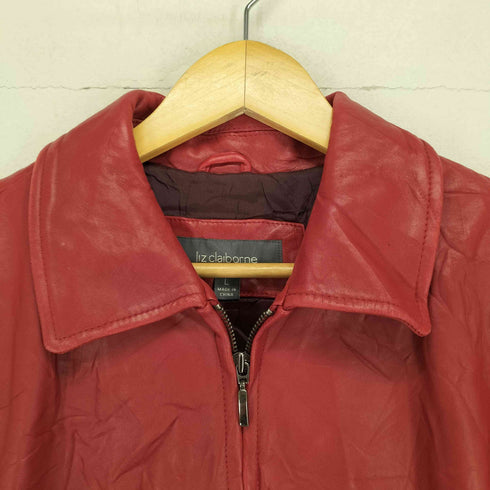 リズ クレイボーン LIZ Claiborne レザージップアップブルゾン メンズ L