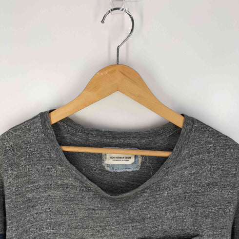 ロンハーマン RON HERMAN DENIM ポケット付き UネックTシャツ メンズ import:L