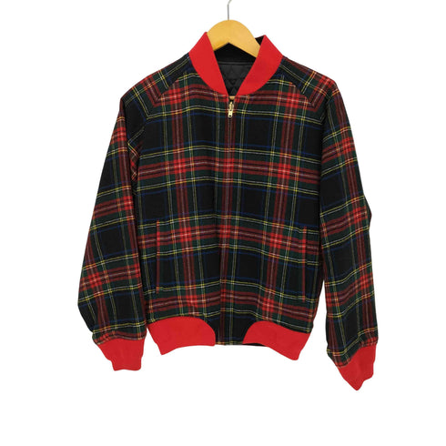 レノマ renoma PARIS タータンチェックリバーシブルボンバージャケット メンズ JPN:42