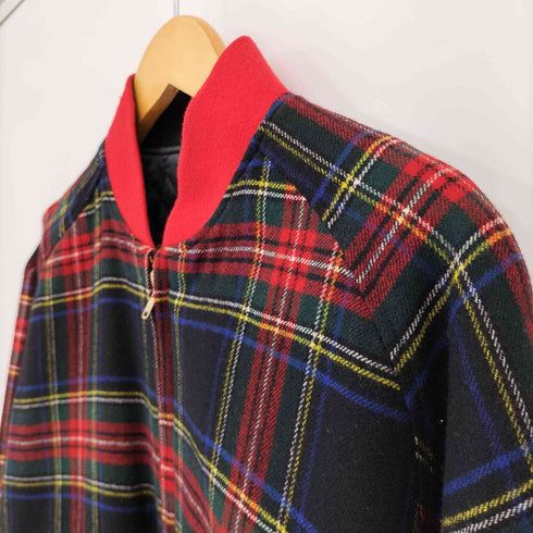 レノマ renoma PARIS タータンチェックリバーシブルボンバージャケット メンズ JPN:42