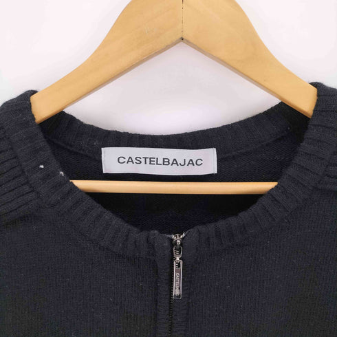 カステルバジャック CASTELBAJAC キャラクターワッペン ニットジップベスト メンズ