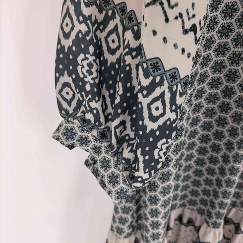 ビーミングバイビームス B:MING by BEAMS 21AW イカットプリント 切替 ワンピース レディース JPN:M