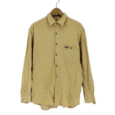ゲス GUESS 90-00S インド綿 チェック L/S レギュラーカラー シャツ メンズ import:M