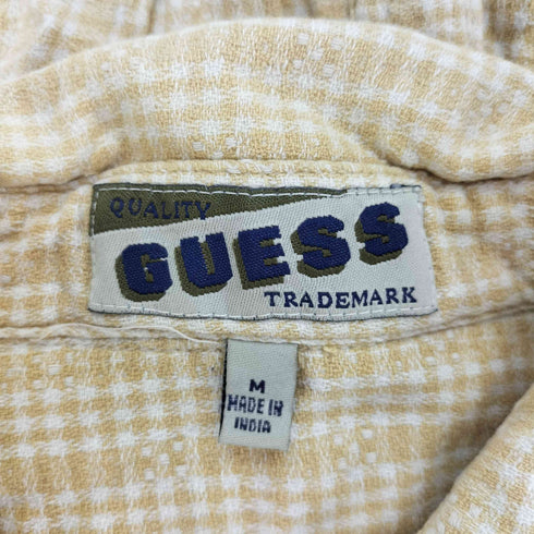 ゲス GUESS 90-00S インド綿 チェック L/S レギュラーカラー シャツ メンズ import:M