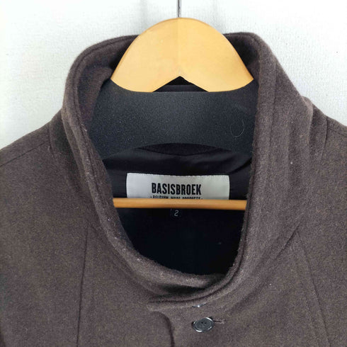 バージズブルック BASISBROEK スタンドカラーウールコート メンズ 2