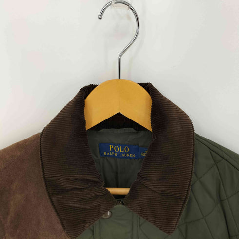 ポロラルフローレン POLO RALPH LAUREN スエードガンフラップ キルティングジャケット メンズ import:M