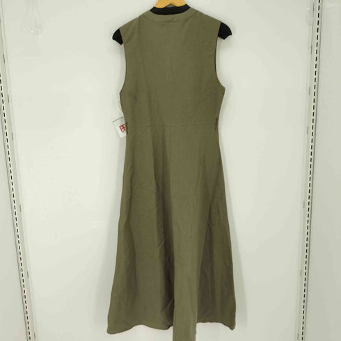 ザラ ZARA リネン混フリルカラーノースリーブワンピース レディース JPN:L