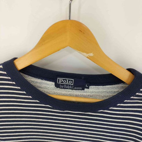 ポロバイラルフローレン Polo by RALPH LAUREN ボーダークルーネックスウェット メンズ import:L