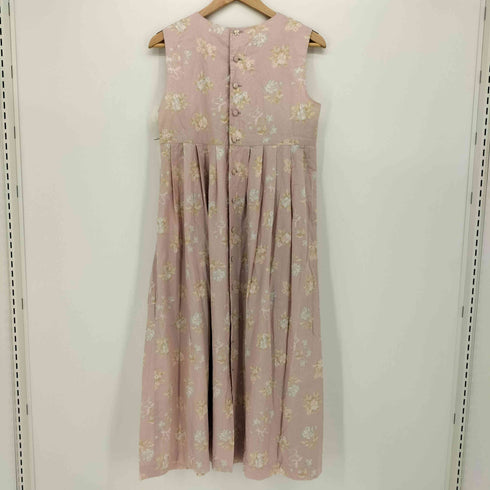 ローラアシュレイ LAURA ASHLEY フラワープリントノースリーブワンピース レディース 9