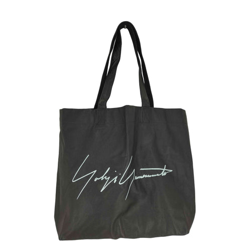 ヨウジヤマモト Yohji Yamamoto シグネチャーロゴカウレザートートバッグ メンズ ONE SIZE