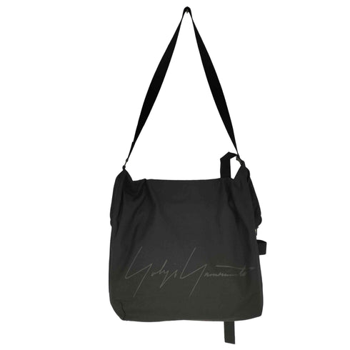 ヨウジヤマモト Yohji Yamamoto シグネチャーロゴキャンバスメッセンジャーバッグ メンズ ONE SIZE