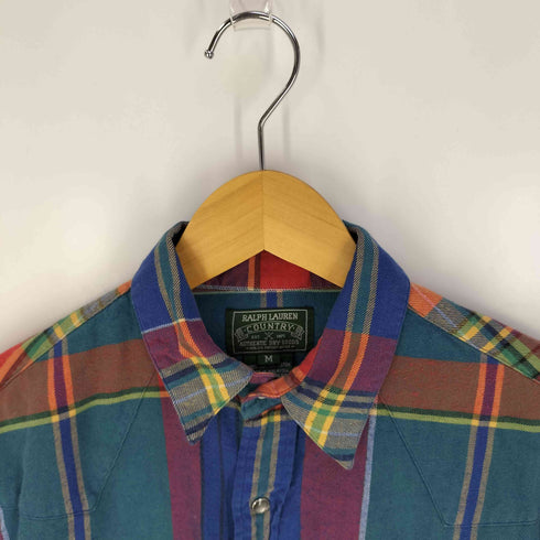 ポロカントリーラルフローレン POLO COUNTRY RALPH LAUREN マルチカラー チェック ウエスタンシャツ メンズ import:M