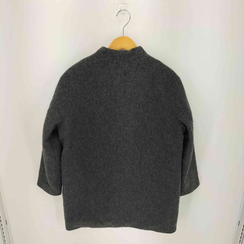 エイチアンドエム H&M MANTECO モヘア混 ウールノーカラーコート レディース