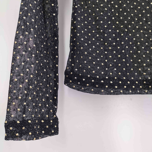 ザラ ZARA スタッズ シースルー トップ レディース import:M