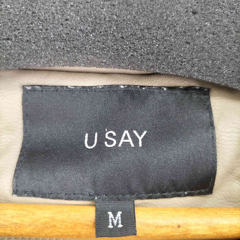 U SAY フェイクレザー中綿ジャケット レディース JPN:M