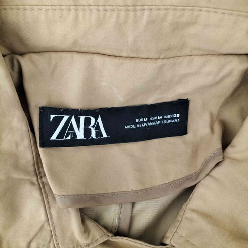 ザラ ZARA ロングトレンチコート レディース import:M