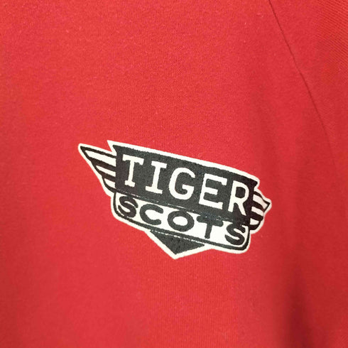 ジャージーズ JERZEES 90S MADE IN USA TIGER SCOTS 両面プリントラグランスウェット メンズ import:XXL