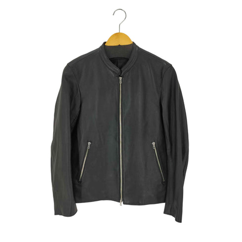 リドム LIDnM ラムレザーシングルライダースジャケット メンズ JPN:M