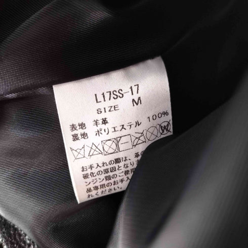 リドム LIDnM ラムレザーシングルライダースジャケット メンズ JPN:M