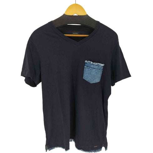 ディーゼル DIESEL デニムポケットVネックTシャツ メンズ import:M