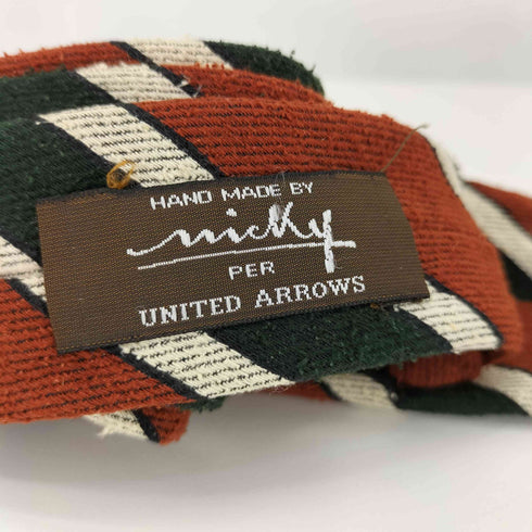 ユナイテッドアローズ UNITED ARROWS MICKY ネップシルクボーダーネクタイ メンズ