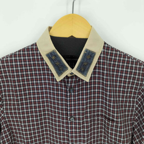 ディースクエアード DSQUARED2 スタッズ L/Sチェックシャツ メンズ JPN:46