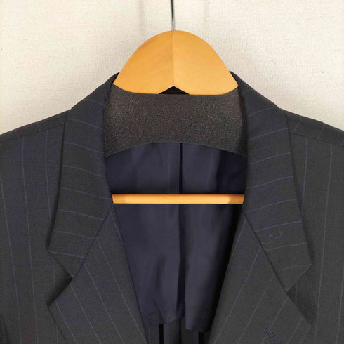 コムデギャルソンオム COMME des GARCONS HOMME 80S 金文字タグ ウールギャバ ストライプ柄2Bテーラードジャケット メンズ JPN:M