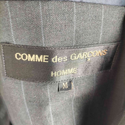 コムデギャルソンオム COMME des GARCONS HOMME 80S 金文字タグ ウールギャバ ストライプ柄2Bテーラードジャケット メンズ JPN:M