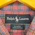 ラルフローレン RALPH LAUREN BLAIRE ポニー刺繍 チェック リメイク バンドカラーシャツ レディース