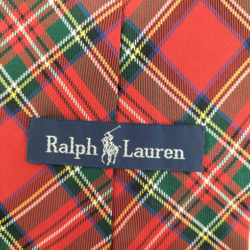 ラルフローレン RALPH LAUREN タータンチェックネクタイ イギリス製 メンズ