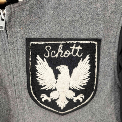 ショット Schott アワードジャケット ナイロン切替スタジャン 裏地キルティング イーグルワッペン メンズ JPN:M