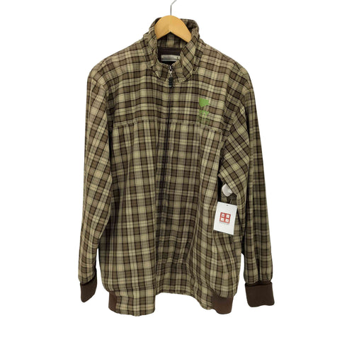 フォーサーティー fourthirty チェック柄 裏地メッシュ ジップアップブルゾン メンズ