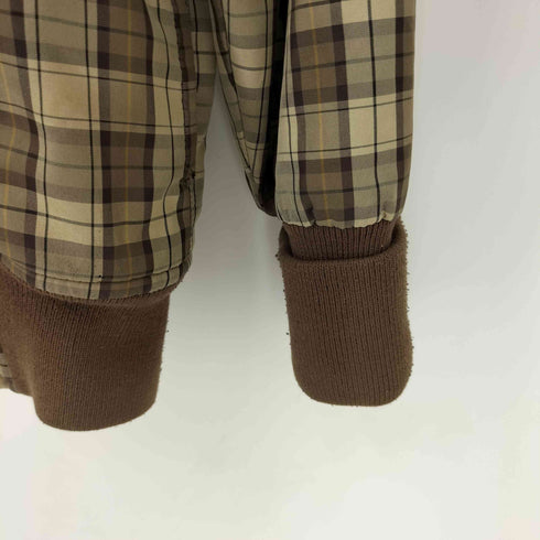 フォーサーティー fourthirty チェック柄 裏地メッシュ ジップアップブルゾン メンズ