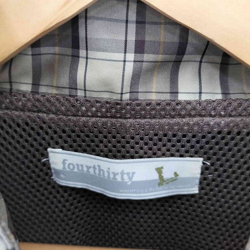 フォーサーティー fourthirty チェック柄 裏地メッシュ ジップアップブルゾン メンズ