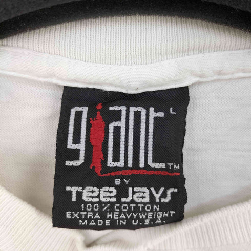 ジャイアント giant by Tee JAYS MADE IN USA フロントプリントバンドTシャツ 袖裾シングル メンズ import:L