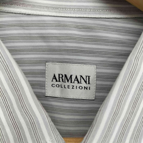 アルマーニコレツィオーニ ARMANI COLLEZIONI ストライプシャツ メンズ 45/18