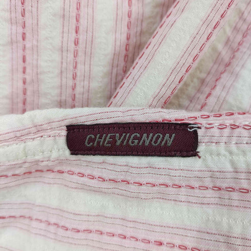 CHELIGNON ストライプ デザインシャツ メンズ