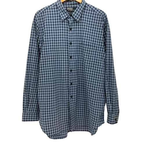 ポロバイラルフローレン Polo by RALPH LAUREN 80-90s チェック柄 ロングスリーブシャツ メンズ import:XL
