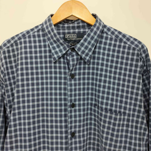 ポロバイラルフローレン Polo by RALPH LAUREN 80-90s チェック柄 ロングスリーブシャツ メンズ import:XL
