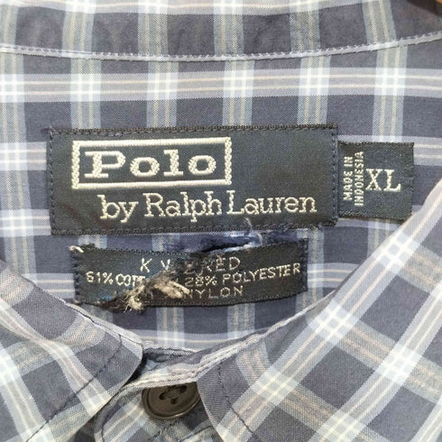 ポロバイラルフローレン Polo by RALPH LAUREN 80-90s チェック柄 ロングスリーブシャツ メンズ import:XL