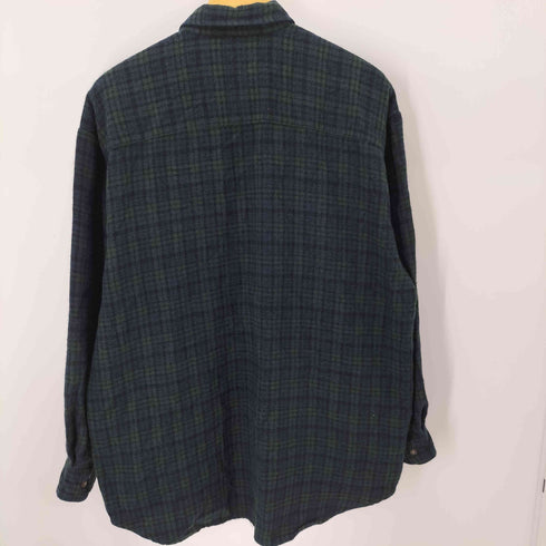 ヴァンヒューゼン VAN HEUSEN 90-2000S 2ポケットチェックウールシャツ 好配色 メンズ JPN:L