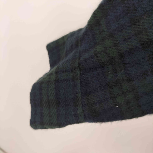 ヴァンヒューゼン VAN HEUSEN 90-2000S 2ポケットチェックウールシャツ 好配色 メンズ JPN:L
