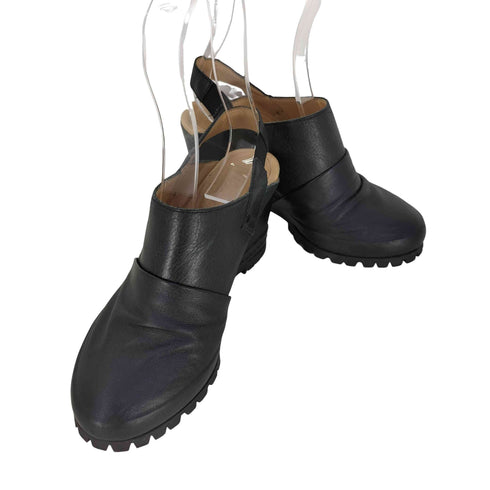 エムエムシックスメゾンマルタンマルジェラ MM6 Maison Martin Margiela イタリア製 ウェッジソール レザー サボサンダル レディース 36