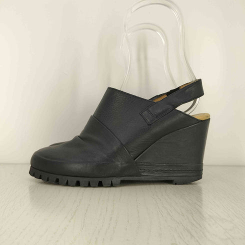 エムエムシックスメゾンマルタンマルジェラ MM6 Maison Martin Margiela イタリア製 ウェッジソール レザー サボサンダル レディース 36