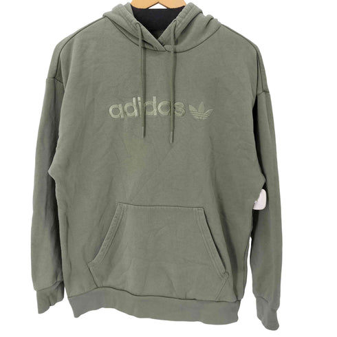 アディダス adidas Boyfriend Linear Hoody フロントロゴ刺繍フーディ― トレフォイルロゴ メンズ JPN:L