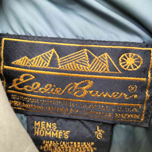 エディーバウアー Eddie Bauer 80-90s 黒タグ後期 グースダウン ナイロンダウンジャケット メンズ import:L