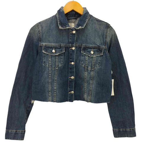 ザラ ZARA ダメージ加工切りっぱなしデニムジャケット レディース JPN:M