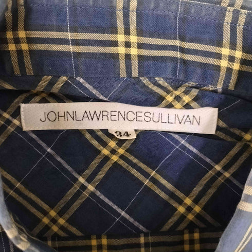 ジョンローレンスサリバン JOHN LAWRENCE SULLIVAN ダブルポケット チェックボタンシャツ メンズ 34