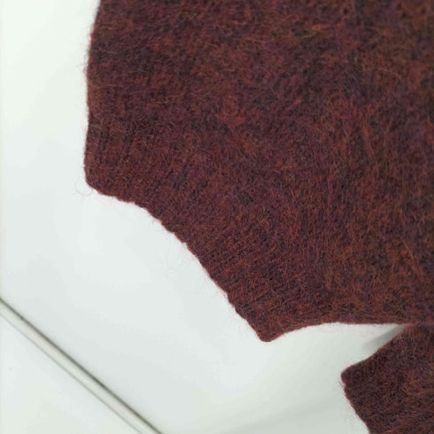 カルバンクライン CALVIN KLEIN ノーカラーウールシャギーニット メンズ import:L