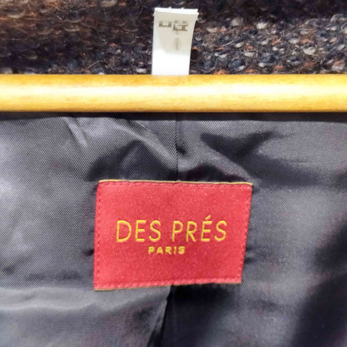 デプレ DES PRES 11AW ウール混 ツイード フーデットコート レディース JPN:1